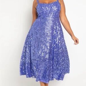 Eloquii Sparkling Blue Midi Dress
